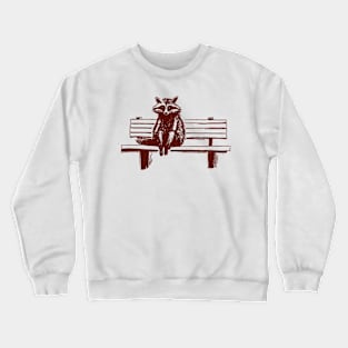 Cute Setting Raccoon Crewneck Sweatshirt